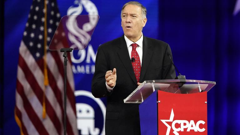 Former Secretary of State Mike Pompeo, speaks at the Conservative Political Action Conference (CPAC) Friday, Feb. 25, 2022, in Orlando, Fla. (AP Photo / John Raoux)