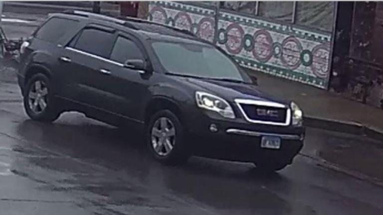 Chicago police are seeking the driver of this GMC Acadia in connection with a fatal hit-and-run in Little Village. (Chicago Police Department)