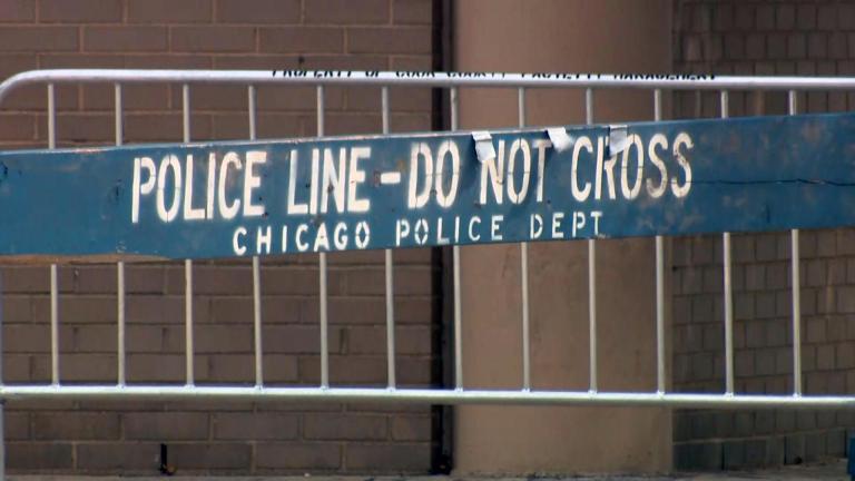A file photo shows a crime scene blocked off by the Chicago Police Department. (WTTW News)