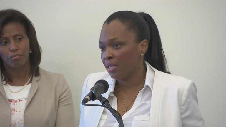 CPS CEO Janice Jackson speaks during a press conference on Monday, June 18, 2018. (Chicago Tonight) CPS CEO Janice Jackson speaks during a press conference on Monday, June 18, 2018. (Chicago Tonight)