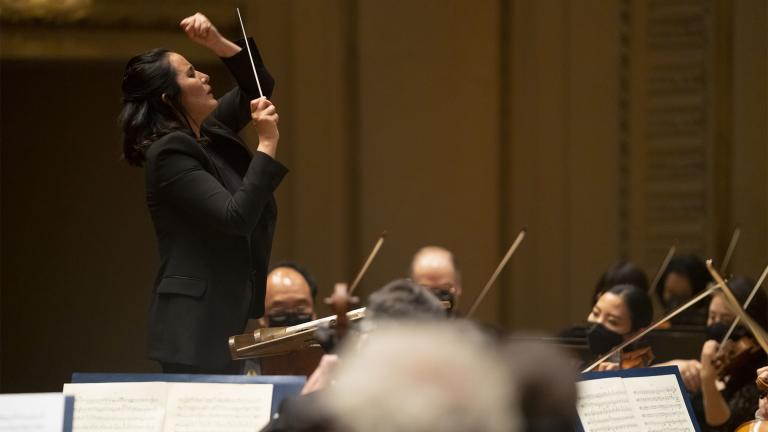 The CSO’s Sir Georg Solti Conducting Apprentice Lina González - Granados leads the Chicago Symphony Orchestra in Brahms’ Symphony No. 1 in C Minor. (Credit: Todd Rosenberg)