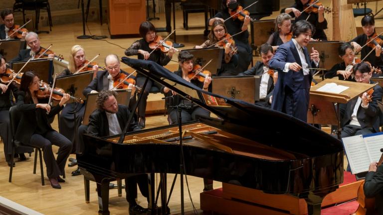 Martin Helmchen in a performance of Beethoven’s First Piano Concerto with the Chicago Symphony Orchestra and conductor Kazuki Yamada. (Todd Rosenberg Photography)