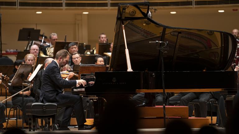 Leif Ove Andsnes performs Grieg’s Piano Concerto with the Chicago Symphony Orchestra led by CSO Music Director Riccardo Muti on Sept. 19, 2019, in Orchestra Hall. (Photo by Todd Rosenberg)