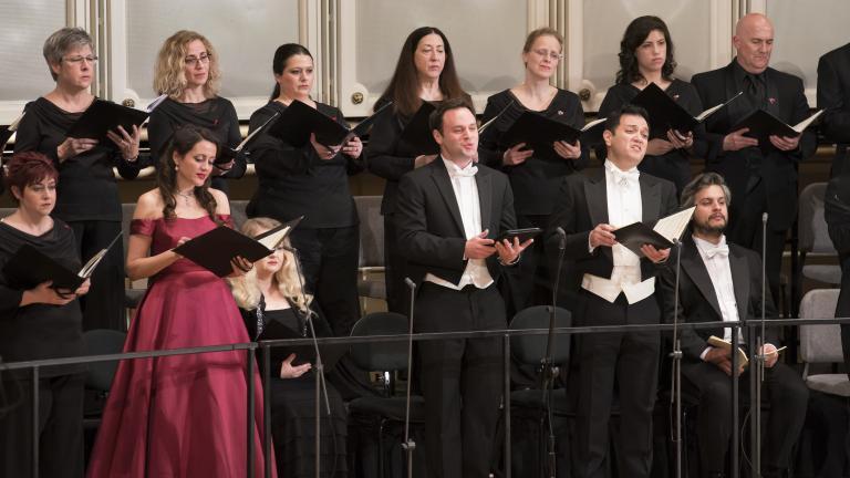 From left: Soprano Amanda Forsythe and tenors Paul Appleby and Nicholas Phan are soloists in Schubert’s “Mass in E-flat Major” with the Chicago Symphony Orchestra and Chorus. (Credit: Todd Rosenberg) From left: Soprano Amanda Forsythe and tenors Paul Appleby and Nicholas Phan are soloists in Schubert’s “Mass in E-flat Major” with the Chicago Symphony Orchestra and Chorus. (Credit: Todd Rosenberg)