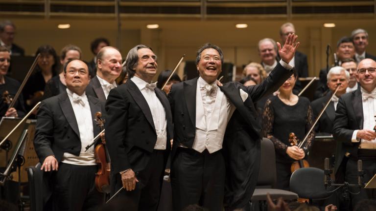 Yo-Yo Ma is soloist with Music Director Riccardo Muti and the CSO in Shostakovich’s Cello Concerto No. 2. (Credit: Todd Rosenberg Photography) Yo-Yo Ma is soloist with Music Director Riccardo Muti and the CSO in Shostakovich’s Cello Concerto No. 2. (Credit: Todd Rosenberg Photography)