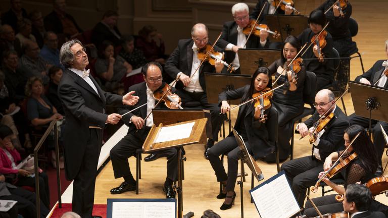 Zell Music Director Riccardo Muti leads the CSO in an all-Beethoven program on Sept. 26, 2019 in Orchestra Hall. (Photo by Todd Rosenberg)