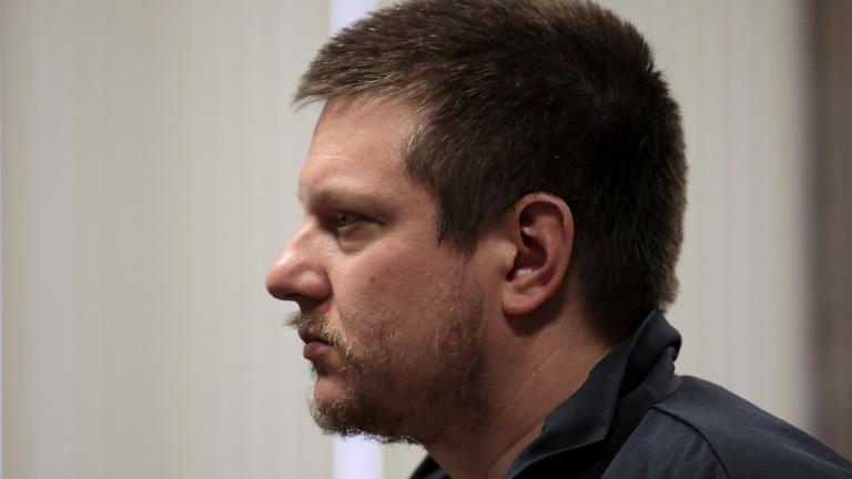 Former Chicago police Officer Jason Van Dyke attends a post-conviction hearing at the Leighton Criminal Court Building on Friday, Dec. 14, 2018. (Antonio Perez / Chicago Tribune / pool)