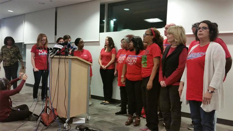 A last second agreement averted a second major strike in four years for the Chicago Teachers Union and Chicago Public Schools. (Matt Masterson/Chicago Tonight)