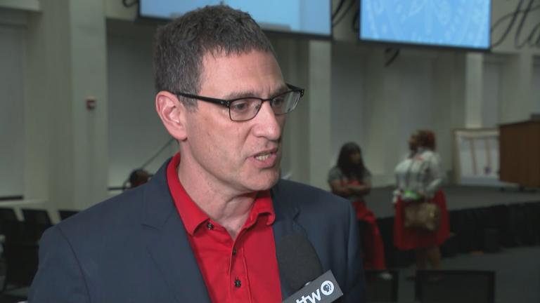 Chicago Teachers Union President Jesse Sharkey speaks with WTTW News on Wednesday, Oct. 2, 2019.