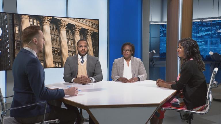 Nick Blumberg and guests on "Week in Review" on May 2, 2025. (WTTW News)