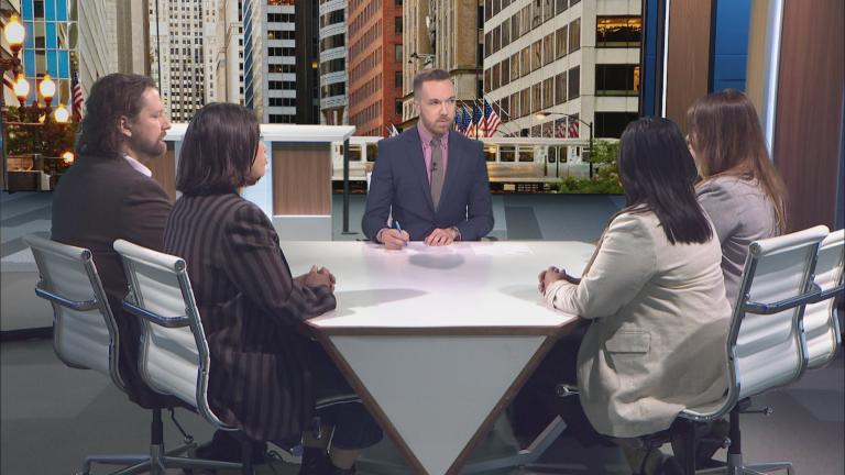 Nick Blumberg and guests on "Week in Review" on May 23, 2025. (WTTW News)