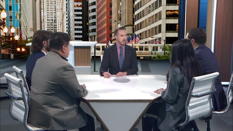 Nick Blumberg hosts the Nov. 14, 2025, episode of "Chicago Tonight." (WTTW News)