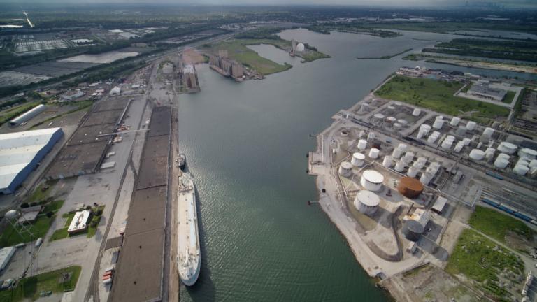 The 442-acre Lake Calumet is perhaps the most visible remnant of the rise and fall of industry on Chicago’s Southeast Side over its years as part of the Port of Chicago.  (WTTW News)