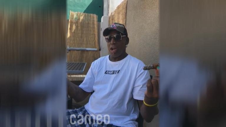 Fans can a buy a shout-out from Dennis Rodman for $1,000 on Cameo.
