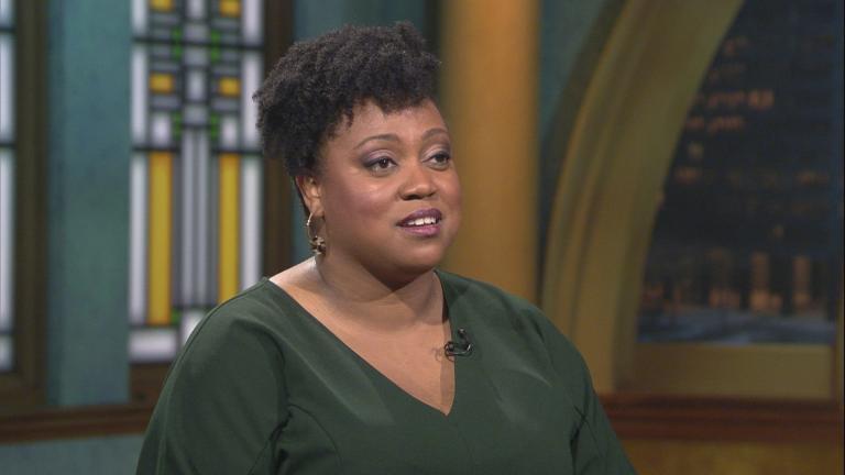 Candace Moore appears on “Chicago Tonight” on Sept. 3, 2019.