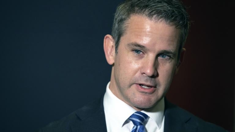 In this May 12, 2021 file photo, Rep. Adam Kinzinger, R-Ill., speaks to the media at the Capitol in Washington. (AP Photo / Amanda Andrade-Rhoades, File)