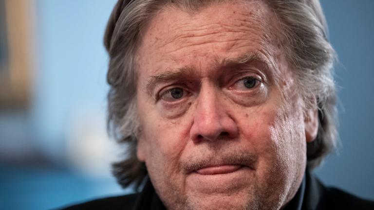 In this file photo from Sunday, Aug. 19, 2018, Steve Bannon, President Donald Trump's former chief strategist, talks about the approaching midterm election during an interview with The Associated Press, in Washington. (AP Photo / J. Scott Applewhite, file)