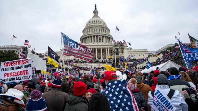 Rioters loyal to President Donald Trump rally at the U.S. Capitol in Washington on Jan. 6, 2021. (AP Photo / Jose Luis Magana, File)