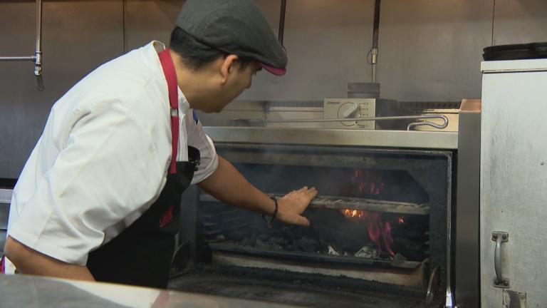 Chef Carlos Garza at Carnivale. (WTTW News)