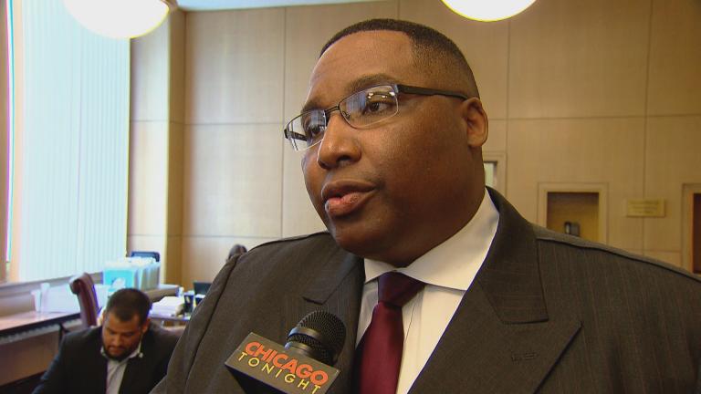In this file photo, 28th Ward Ald. Jason Ervin speaks with “Chicago Tonight.”