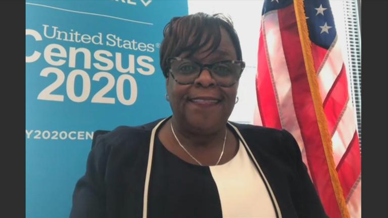 U.S. Census Bureau Chicago Regional Director Marilyn Sanders appears on “Chicago Tonight” via Zoom on Tuesday, Aug. 25, 2020. (WTTW News)
