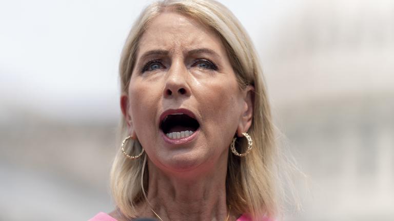 FILE - In this July 29, 2021 file photo, Rep. Mary Miller, R-Ill., speaks at a news conference held by members of the House Freedom Caucus on Capitol Hill in Washington. (AP Photo / Andrew Harnik File) 