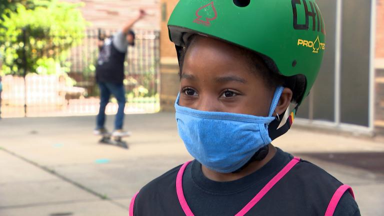 The Chill Foundation’s skateboarding program kicked off in November 2020 in Chicago. (WTTW News)