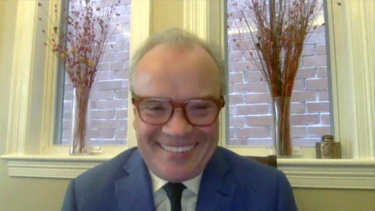 Chris Jones appears on "Chicago Tonight" via Zoom, June 30, 2021. (WTTW News)