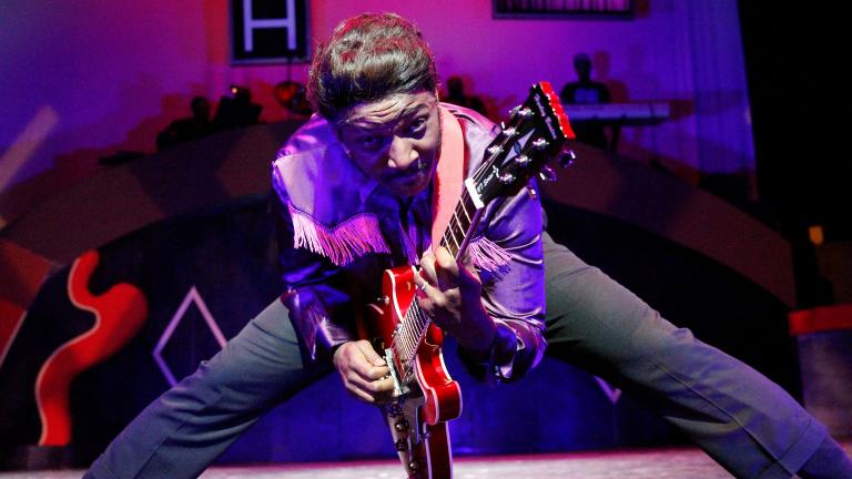 Lyle Miller as Older Chuck Berry in Black Ensemble Theater’s “Hail, Hail Chuck: A Tribute to Chuck Berry.” (Credit: Alan Davis)