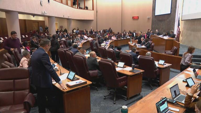 Members of the Chicago City Council meet on Oct. 26, 2022. (WTTW News)