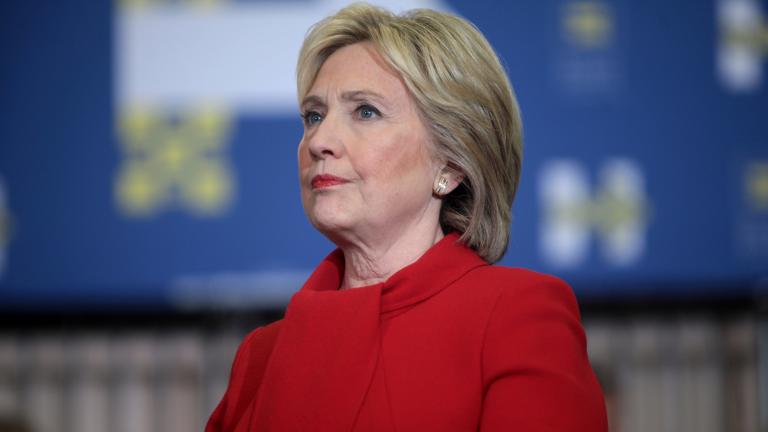 Hillary Clinton speaks with supporters in Iowa in January. (Gage Skidmore / Flickr)