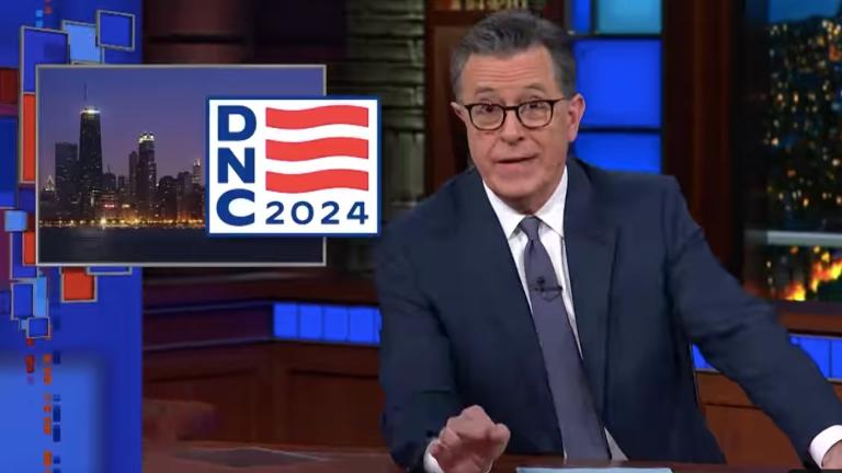Stephen Colbert is bringing "Late Show" to Chicago for the Democratic National Convention. (Screenshot)