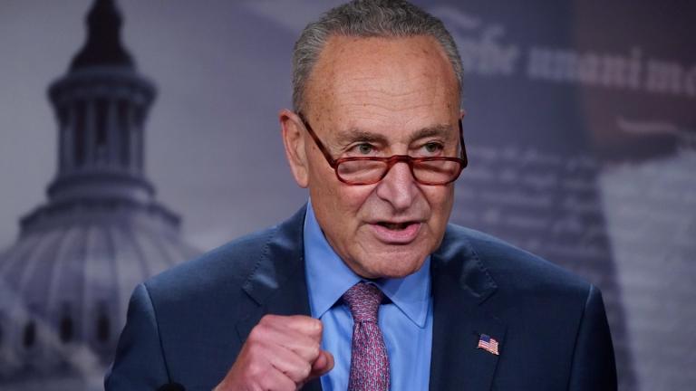 Senate Majority Leader Chuck Schumer, D-N.Y., speaks to reporters at the Capitol in Washington, Tuesday, July 26, 2022. (AP Photo / J. Scott Applewhite, File)