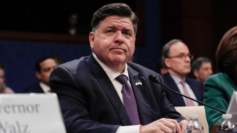 Illinois Gov. JB Pritzker speaks during a House Committee on Oversight and Government Reform hearing, Thursday, June 12, 2025, at the U.S. Capitol in Washington. (AP Photo / Julia Demaree Nikhinson)
