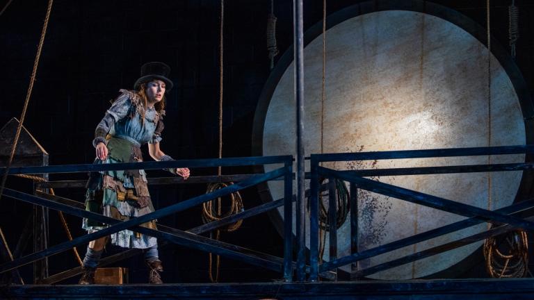Cordelia Dewdney as Kit in “Mr. Dickens’ Hat.” (Photo by Michael Brosilow)