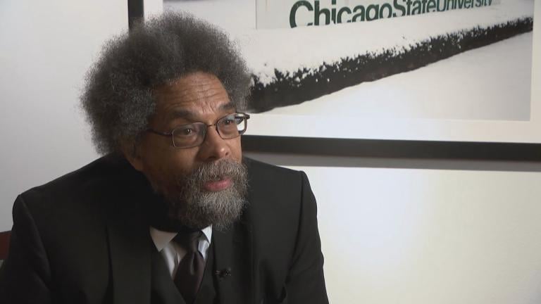 Cornel West in discussion with “Chicago Tonight” on Oct. 18, 2018.