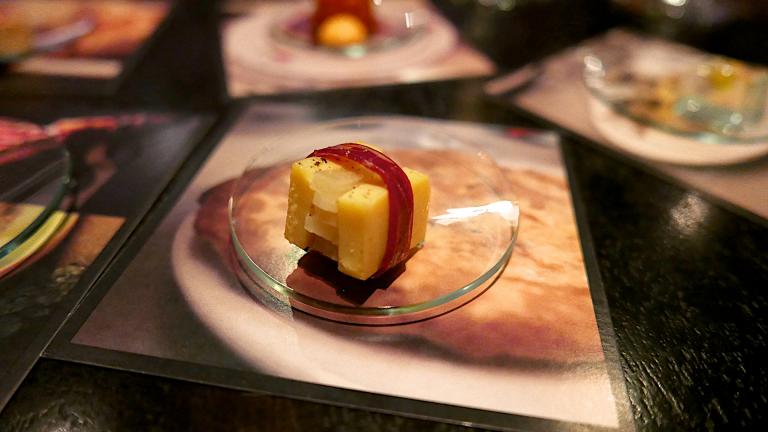 An item from Alinea’s menu in 2015. (Lou Stejskal / Flickr)