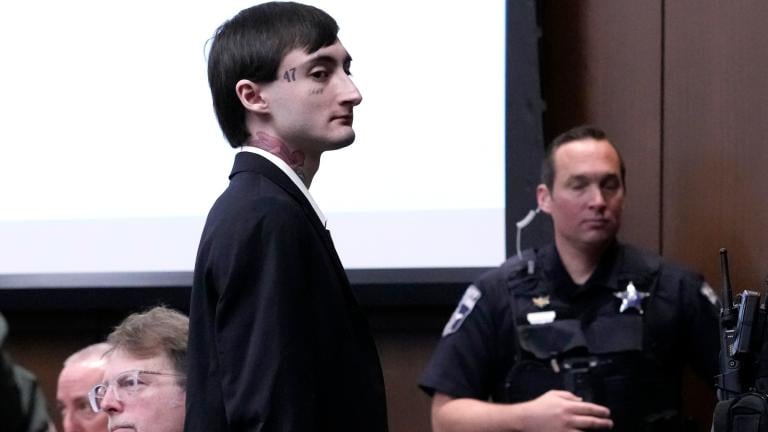 Robert E. Crimo III pleads guilty just before opening arguments were set to begin in his trial at the Lake County Courthouse, Waukegan, Ill., Monday, March 3, 2025. (AP Photo/Nam Y. Huh, Pool, File)