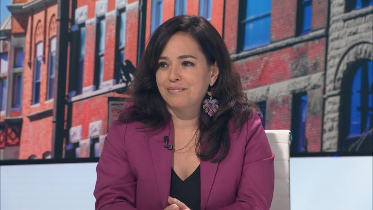 Cristina Pacione-Zayas appears on “Chicago Tonight: Latino Voices” on Oct. 10, 2024. (WTTW News)