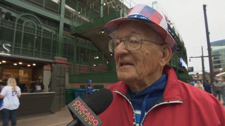 Cubs fan Dennis Zygmunt: “I’ve been following the Cubs for 70 years … Win or lose tonight, I’ll be very happy.”