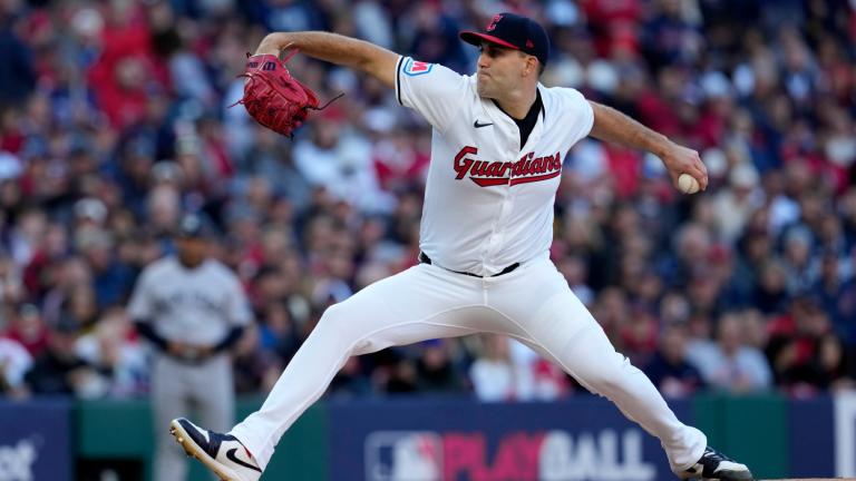 Cleveland Guardians starting pitcher Matthew Boyd throws against the New York Yankees during the first inning in Game 3 of the baseball AL Championship Series Thursday, Oct. 17, 2024, in Cleveland. (AP Photo / Godofredo Vásquez, File)