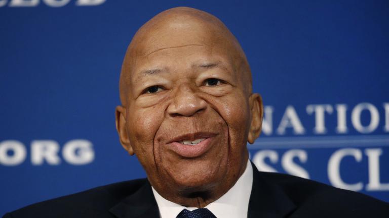 In this Aug. 7, 2019, file photo, Rep. Elijah Cummings, D-Md., speaks during a luncheon at the National Press Club in Washington. U.S. Rep. Cummings has died from complications of longtime health challenges, his office said in a statement on Oct. 17, 2019. (AP Photo / Patrick Semansky, File) In this Aug. 7, 2019, file photo, Rep. Elijah Cummings, D-Md., speaks during a luncheon at the National Press Club in Washington. U.S. Rep. Cummings has died from complications of longtime health challenges, his office said in a statement on Oct. 17, 2019. (AP Photo / Patrick Semansky, File)
