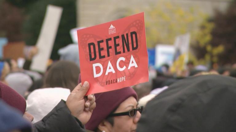DACA protesters pictured in file footage. (CNN)