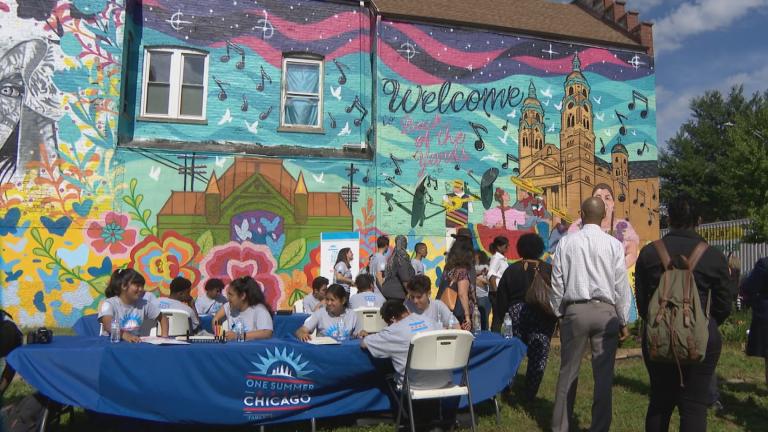 File footage of a Department of Family and Support Services event. (WTTW News)