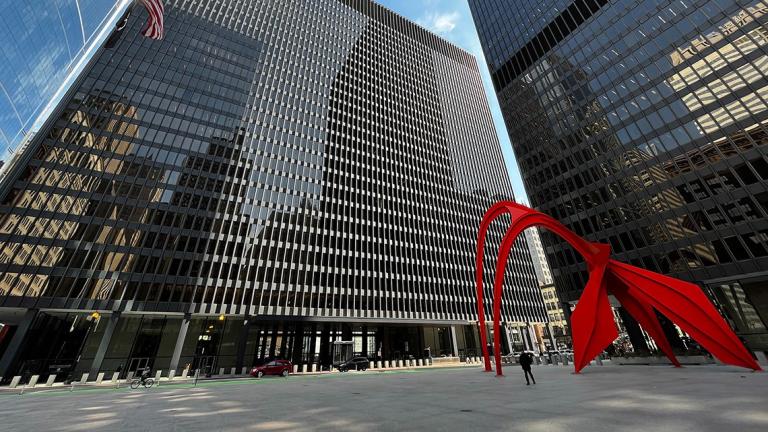 The Dirksen Federal Courthouse is pictured in Chicago. (Capitol News Illinois photo by Hannah Meisel) 