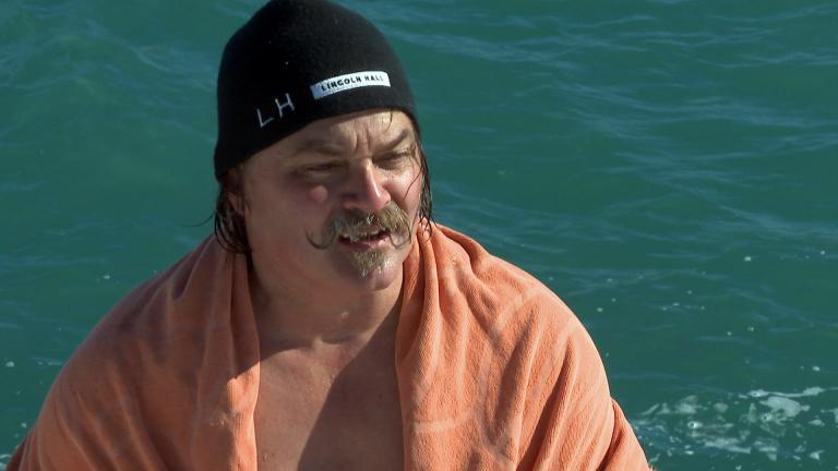 Dan O’Conor at Fullerton Beach on Feb. 26, 2021. (WTTW News)