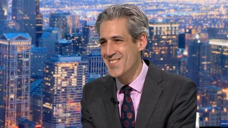 Daniel Biss appears on “Chicago Tonight” on April 9, 2026. (WTTW News)