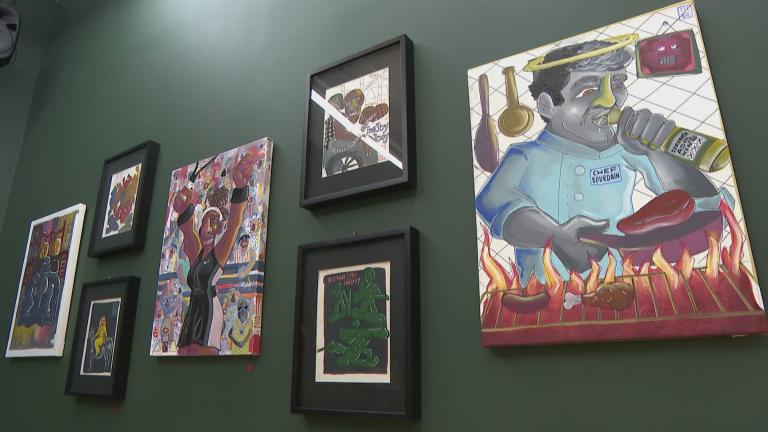 Artist David Ellis has his first gallery exhibition. (WTTW News)