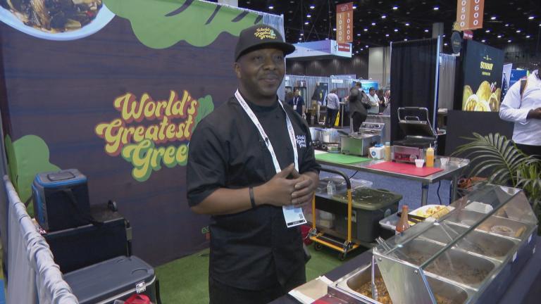 David Fuller is founder and president of Eating to Live, a vegan line of dishes that can be found in Chicago-area grocery stores. (WTTW News)