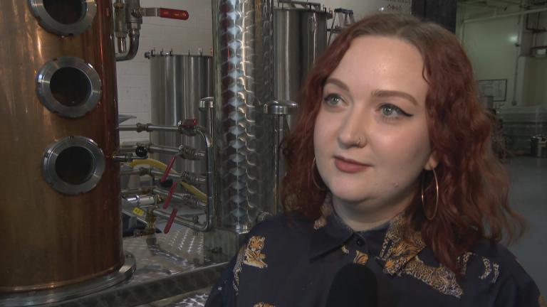 Rhine Hall Distillery general manager Adira Hanna (WTTW News)